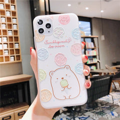 Sumikko gurashi Cute for Coque iPhone 11 pro 7 7plus 8 8plus X XS Max XR phone cases Japan Cartoon Embossed Plastic back cover