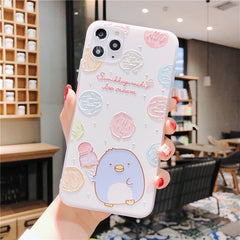 Sumikko gurashi Cute for Coque iPhone 11 pro 7 7plus 8 8plus X XS Max XR phone cases Japan Cartoon Embossed Plastic back cover